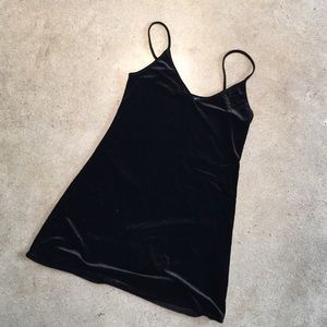 Velvet slip dress